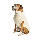 NATURAL CABLE dog sweater